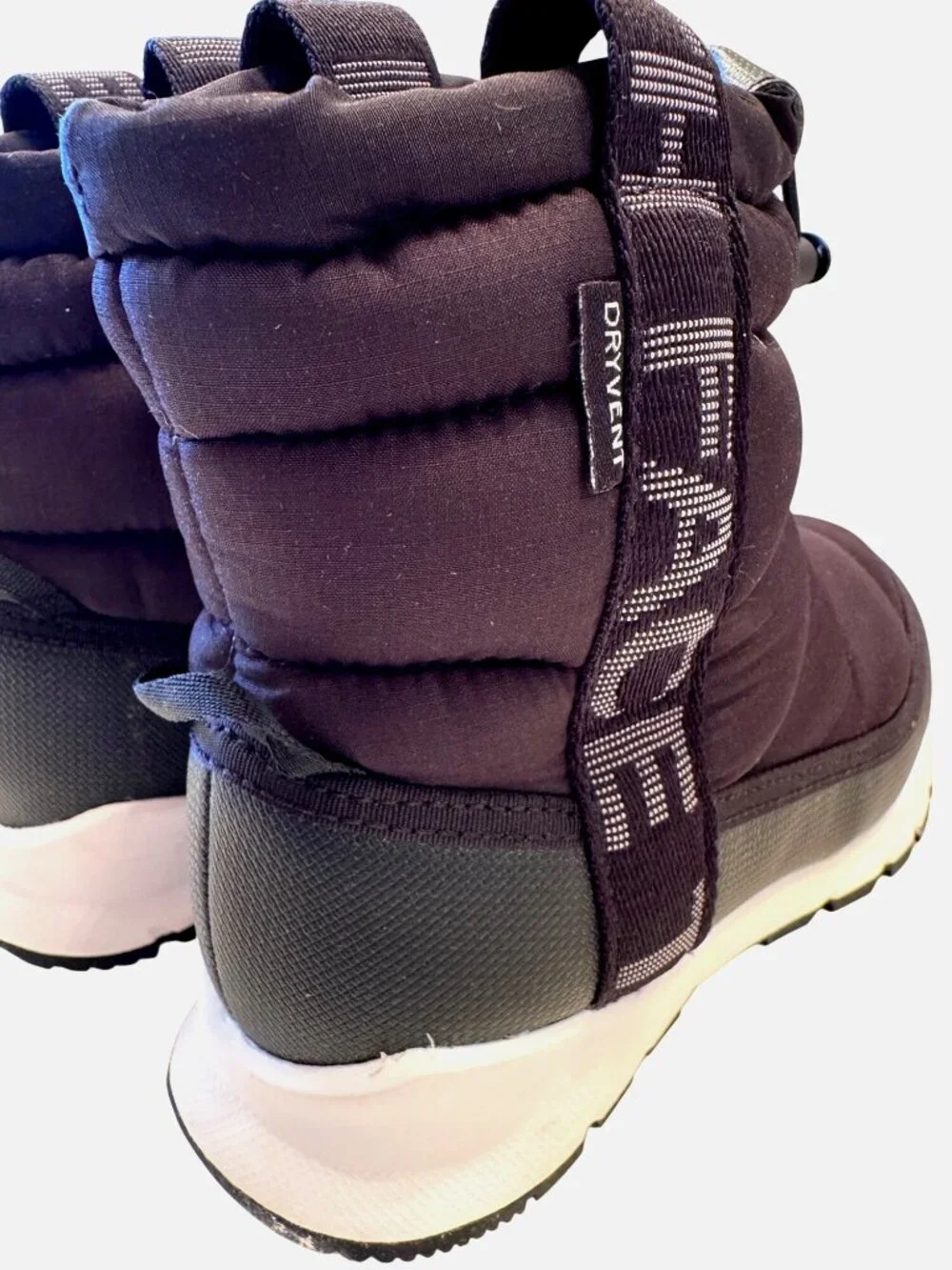 North Face Youth Kids Size 1 EU32 ThermoBall Pull-On Waterproof Black Boots NWOB